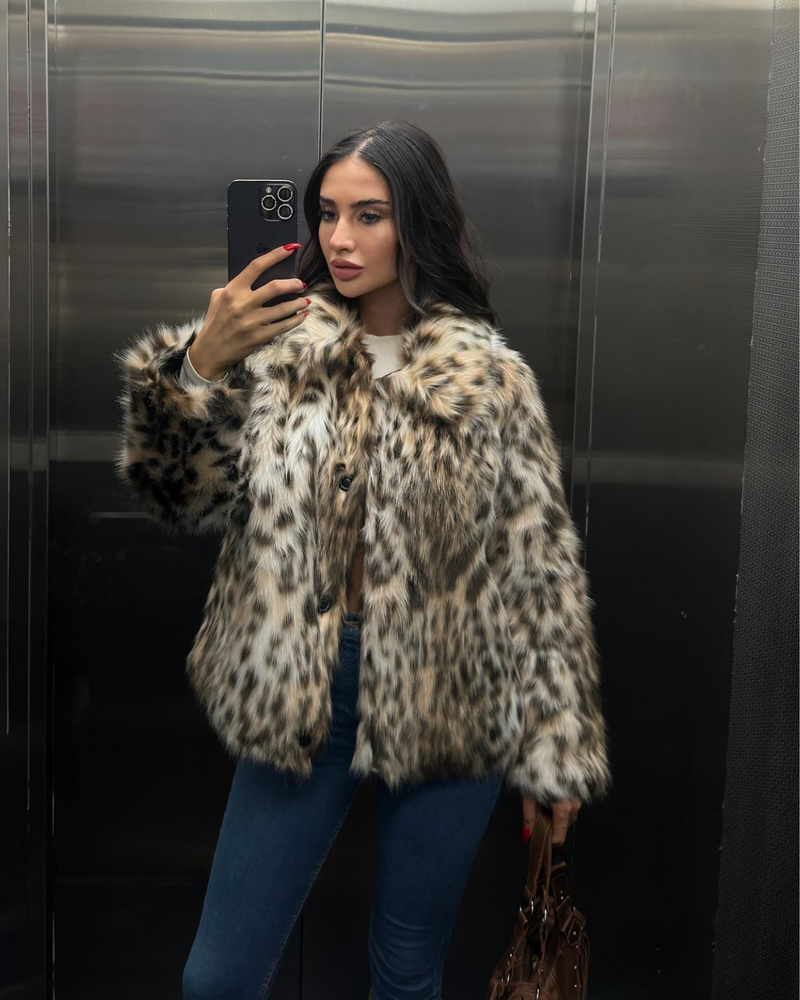 Jax™ | Wild Leopard Faux Fur Coat