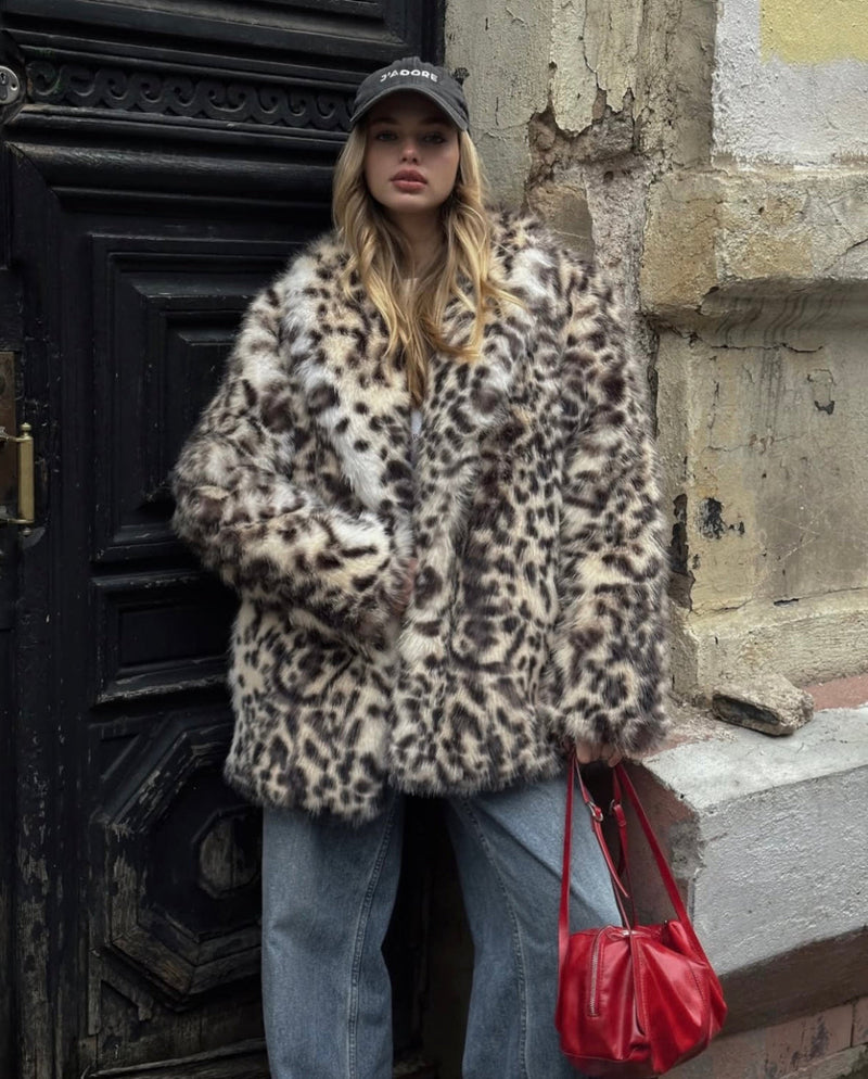 Jax™ | Wild Leopard Faux Fur Coat