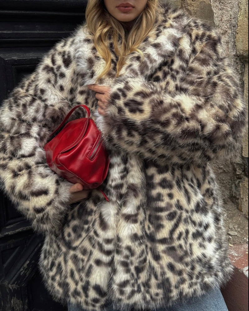 Jax™ | Wild Leopard Faux Fur Coat