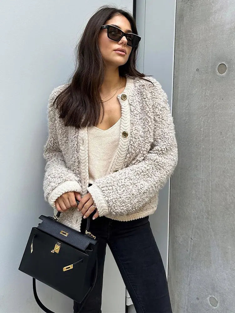 Elena™ | Luxe Teddy Cardigan