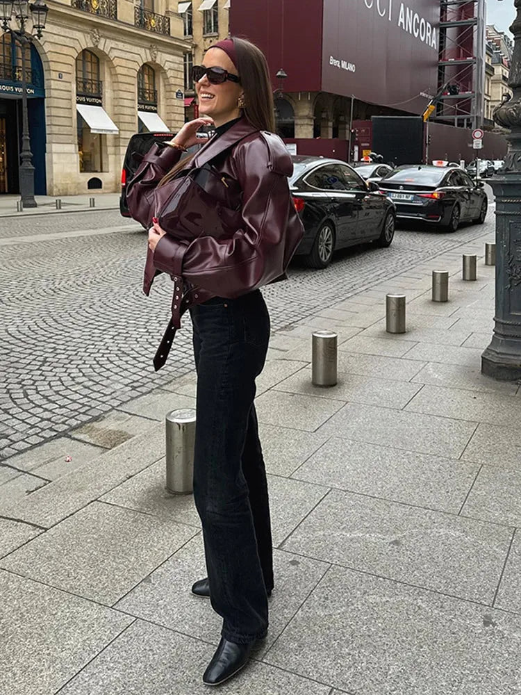 Lara™ | Burgundy Wool Jacket