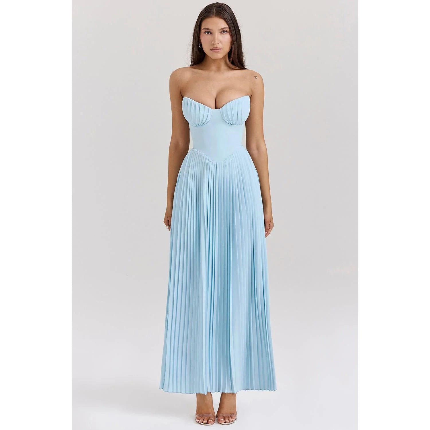 Aurélie™ | Pleated Corset Midi Dress